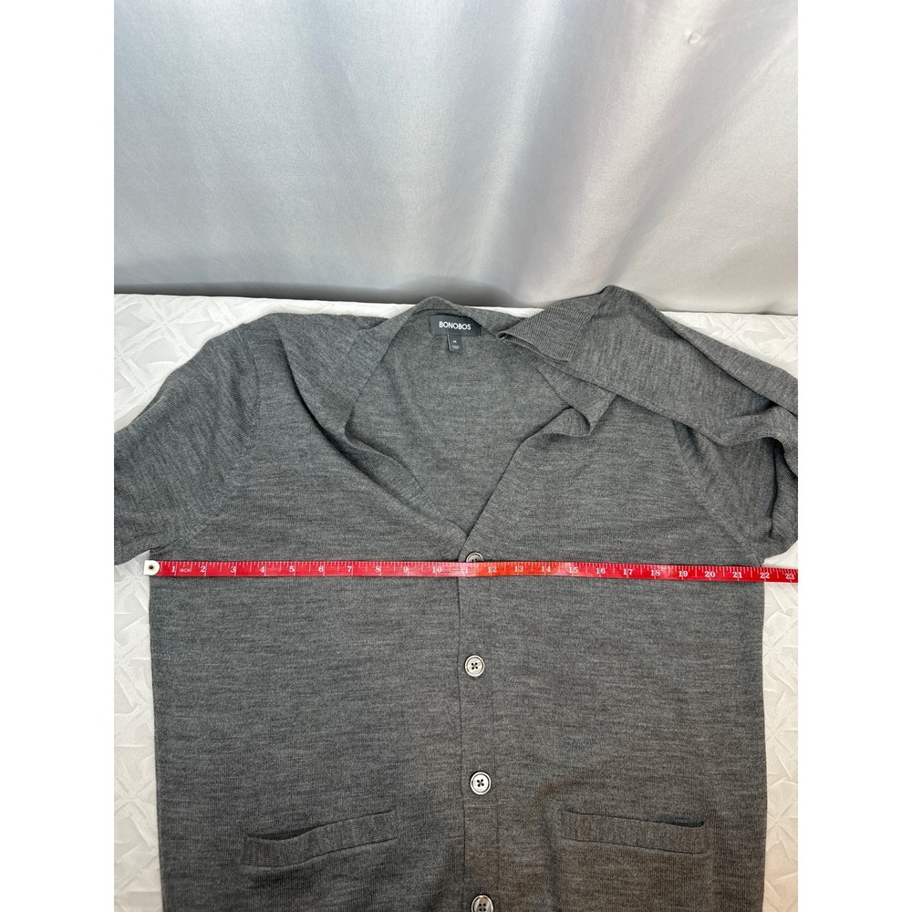 Bonobos Xtra Fine Merino Wool Cardigan MEDIUM Preppy Smart Casual Grampacore - Picture 5 of 5